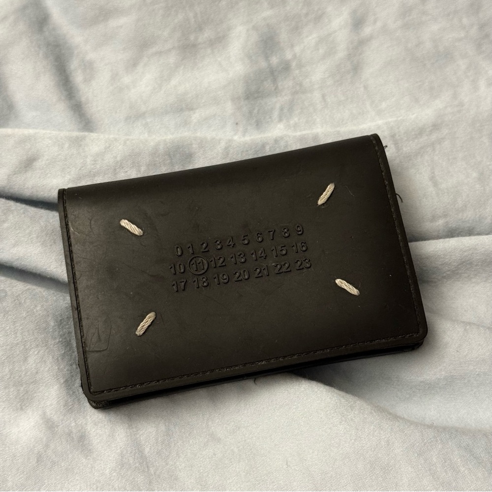 MARGIELA PVC Leather Wallet Black